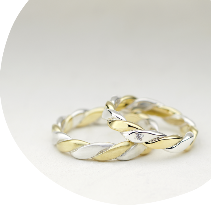 リクエスト❣️リング2点おまとめ❣️ ふたり結び ｜ ペアリングの手作り体験 指輪工房OneT(ワント) ｜ 岐阜